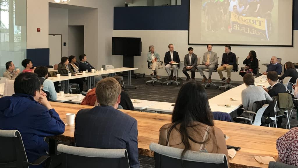 Panelists discuss China summer study at the Liberal Arts Action Lab.